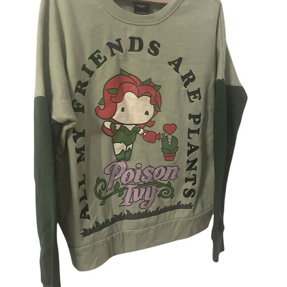 DC Comics Batman Poison Ivy Chibi Plant Friends Crewneck Size XS RARE - Picture 6 of 16